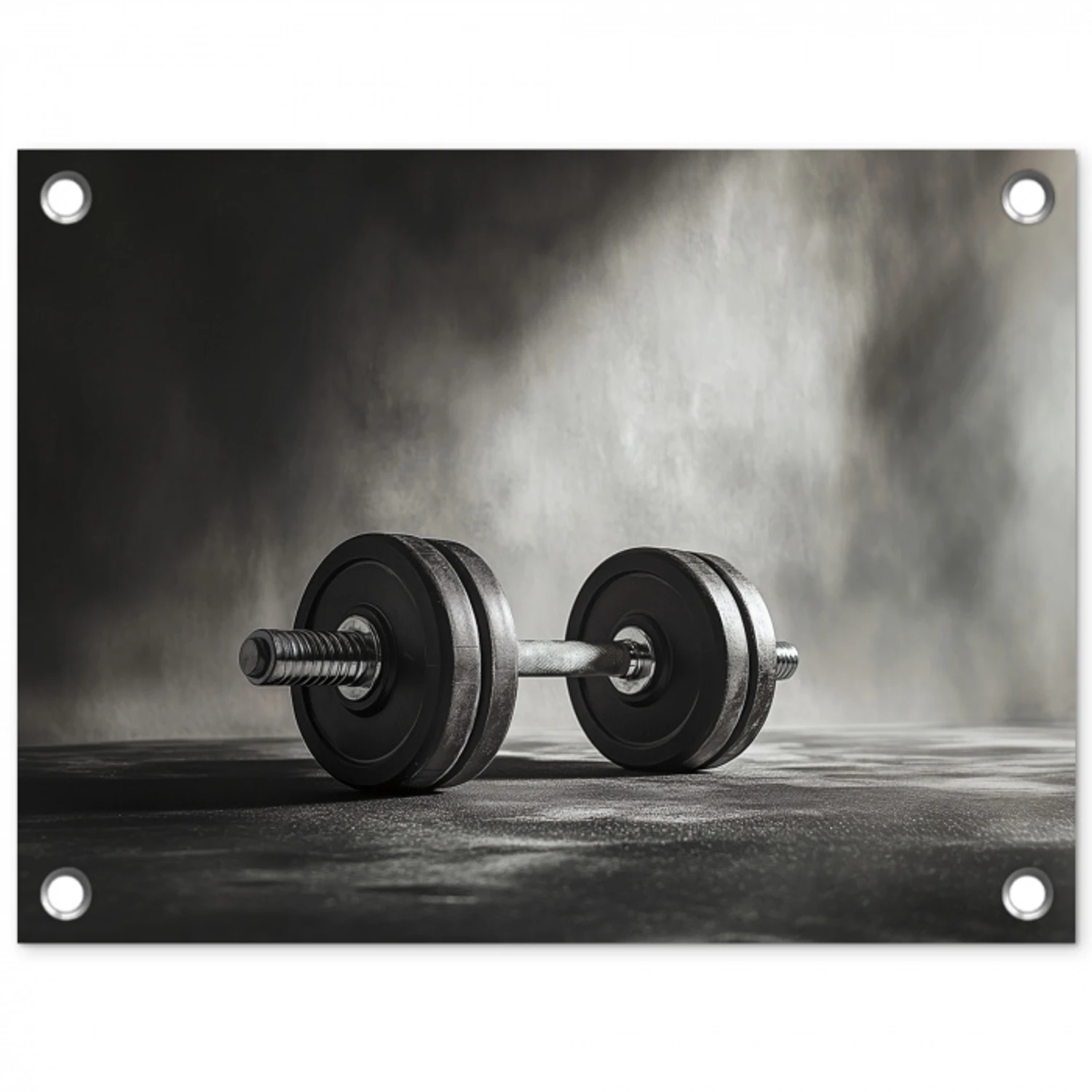 Halter - Gewichten - Zwart tuinposter los doek klein -3d