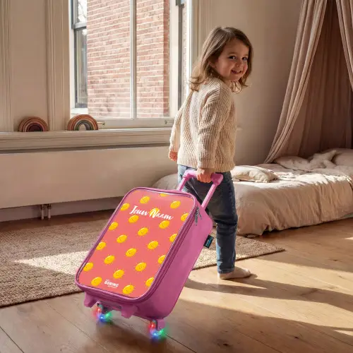 Sunny situation koraal Kinderkoffer - Roze klein -sfeer1
