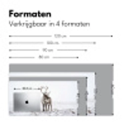 Rendier - Gewei - Sneeuw - Winter Muismat XXL klein -sfeer5