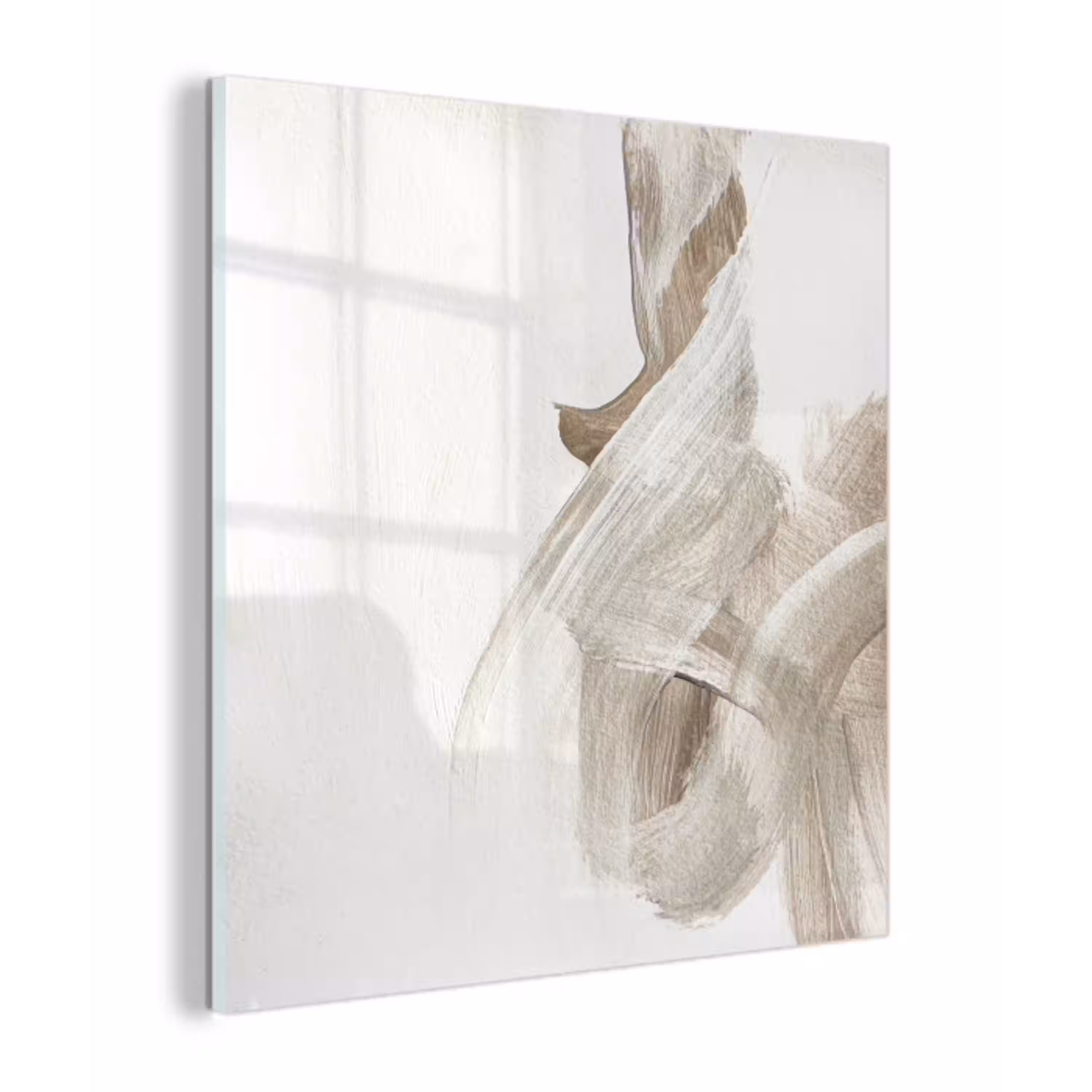 Abstract - Moderne kunst - Beige plexiglas 5mm klein -z3d