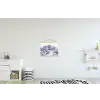 Rustiek - Landgoed - Blauw textielposter latten blank klein -kinderkamer