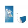Lelies - Blauw - Glazen fotobehang vinyl groot -3d