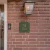 Donkergroen - Klassiek Naambord Vierkant klein -sfeer7-XS