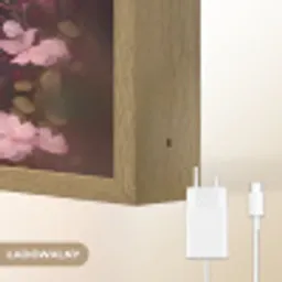 Paard - Bloemen - Roze - Natuur - Bos Light Box met batterij (Wandlamp kind) middel -USP_websiteoplaadbaarNL