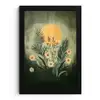 Bloemen - Bladeren - Zon - Groen fotolijst zwart zonder passe partout klein -3d