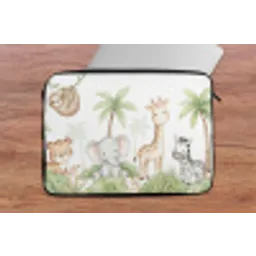 Dieren - Jungle - Pastel laptophoes neopreen klein -tafel