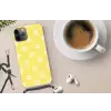 Madeliefjes - Pastel - Wit - Geel - Bloemen Hoesje iPhone 12 Pro met koord klein -oordop