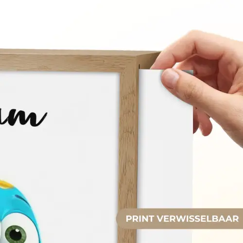 Vliegtuig - Blauw - Kinderen - Jongens Light Box met batterij (Wandlamp kind) middel -USP_websiteprintNL