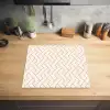 Beige - Zigzag - Patroon Inductie beschermer vinyl 3mm middel 274 -sfeer5