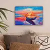 Schilderij - Boot - Olieverf - Water canvas 2cm klein -sfeer1