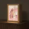 Roze - Retro - Vrouw Light Box met kabel (Tafellamp) klein -z3d_website