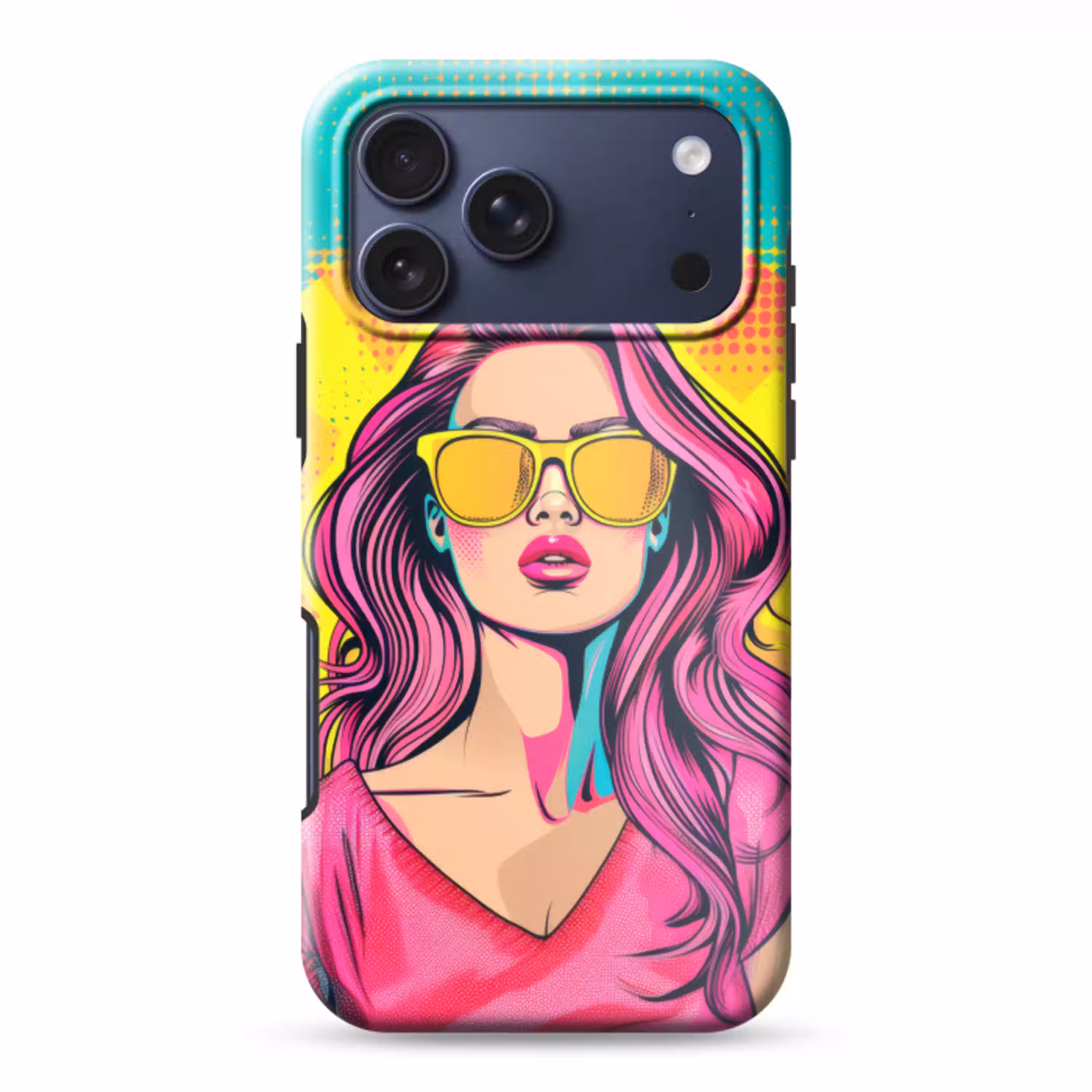 Zonnebril - Vrouw - Zonnig - Geel Toughcase MagSafe Apple iPhone 17 Pro Max klein -3d