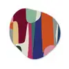 Vormen - Ritmisch - Kleuren - Abstract Wandcirkel Organisch Plexiglas middel -3d
