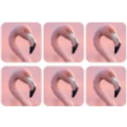 Flamingo - Portret - Roze onderzetter kurk middel -zkaufland3dotto