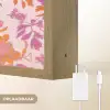 Bloemenpatroon - Roze - Oranje - Bloemen Light Box met batterij (Wandlamp) middel -USP_websiteoplaadbaarNL