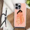 Meisje - Deken - Gestreept - Oranje Hoesje iPhone 16 Pro Max met koord klein -sfeer4