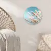 Siergras - Wind - Lichtbruin Wandcirkel kunststof plaat 5mm dik klein -sfeer5
