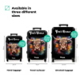 Schotse Hooglander als Graffiti Art NBS - Handbagage koffer - Kinderen Unisex middel zzzzzzVergelijking_3EN