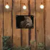 Wilde dieren - Panter - Portret - Zwart - Dieren tuinposter los doek klein -sfeer1