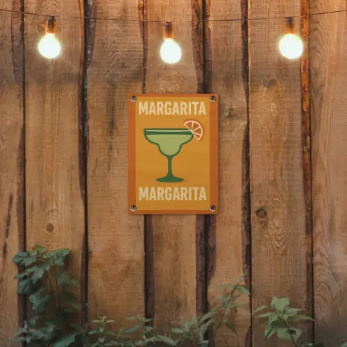 Illustratie - Margarita - Sinaasappelschijf - Oranje tuinposter los doek klein -sfeer1