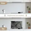 Lijnen - Patroon - Abstract - Wit keuken achterwand spatscherm klein -voor_na_NL