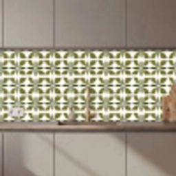 Botanisch - Retro - Groen keuken achterwand 2 middel 871 zz_3dshopping