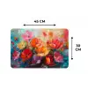 Bloemen - Kleurrijk - Verf - Abstract - Kunst Placemat vinyl groot -specs