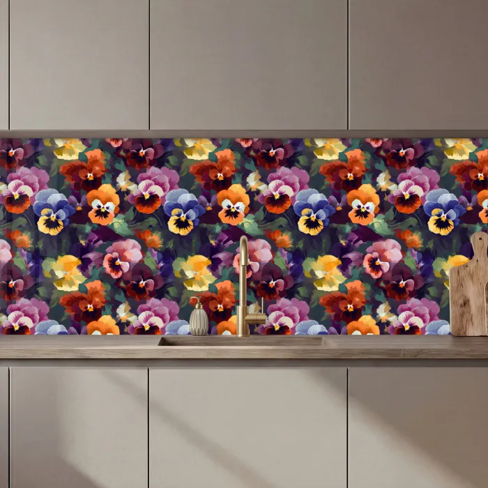 Viooltjes - Kleuren - Bloemblaadjes keuken achterwand 2 middel 871 zz_3dshopping