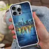 Skyline Toronto - Water - Stadslichten - Toren Hoesje iPhone 16 Pro Max met koord klein -sfeer3