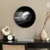 Honkbal - Wit - Vliegt Fotolijst rond zonder passe partout klein -sfeer1