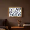 Bladeren - Klimop - Donkerblauw Light Box met batterij (Wandlamp) middel -sfeer4