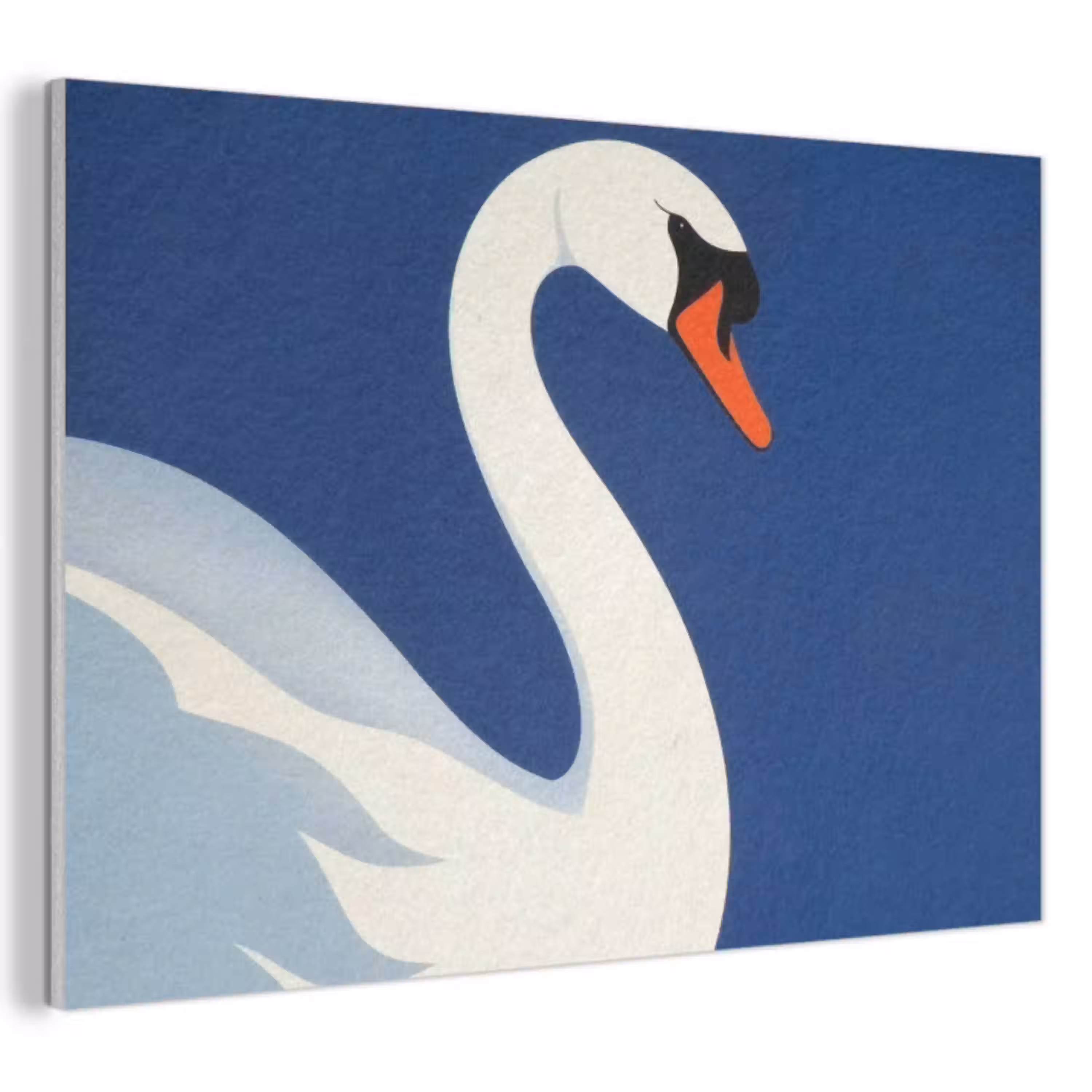 Zwaan - Wit - Snavel - Illustratie PET vilt klein -3d