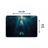 Walvis - Water - Zonnestralen - Blauw Placemat vinyl groot -specs
