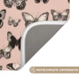 Tijdloos - Vlinders - Perzik Badmat klein 997 -USP_AntislipDE