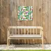 Inductie beschermer - Flamingo - Bladeren - Afdekplaat voor kookplaat - Tropisch Tuinposter op houten frame 2 cm dik klein -sfeer4