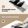 Vrouwen - Zonnehoed - Strand - Zwart - Wit Inductie beschemer met haakjes klein -ky-schoon-nl
