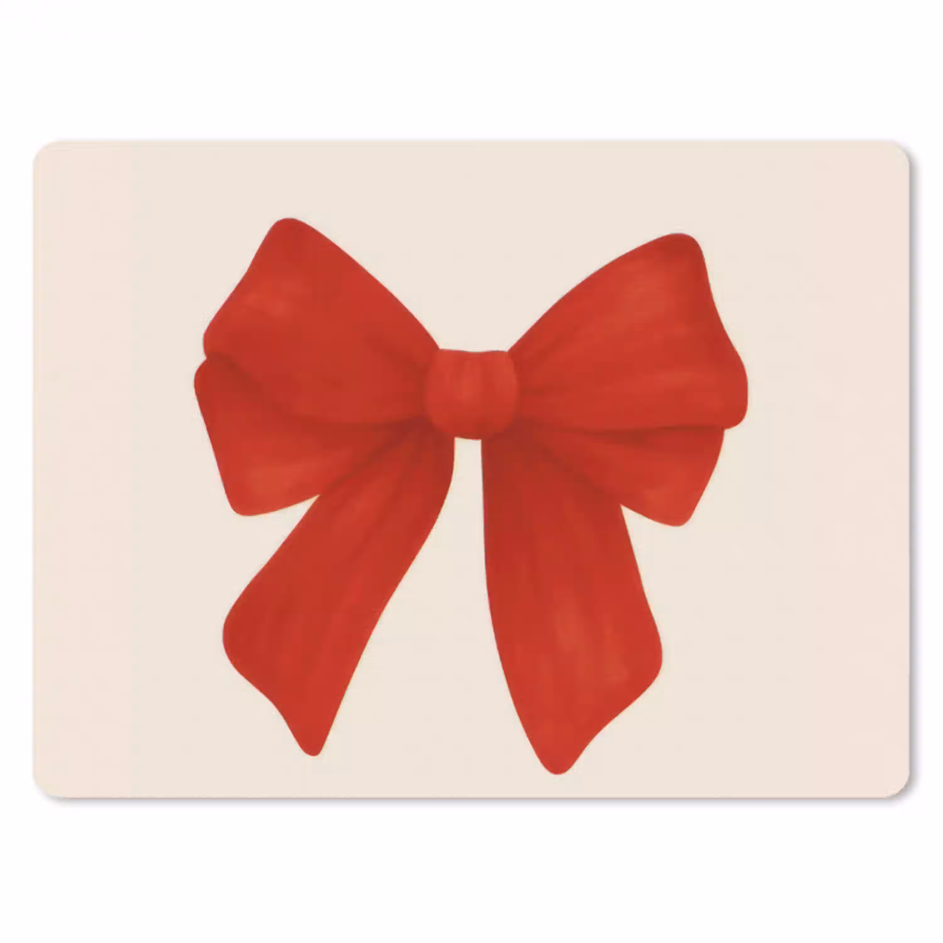 Strik - Symmetrisch - Rood - Lint muismat rubber klein -3d