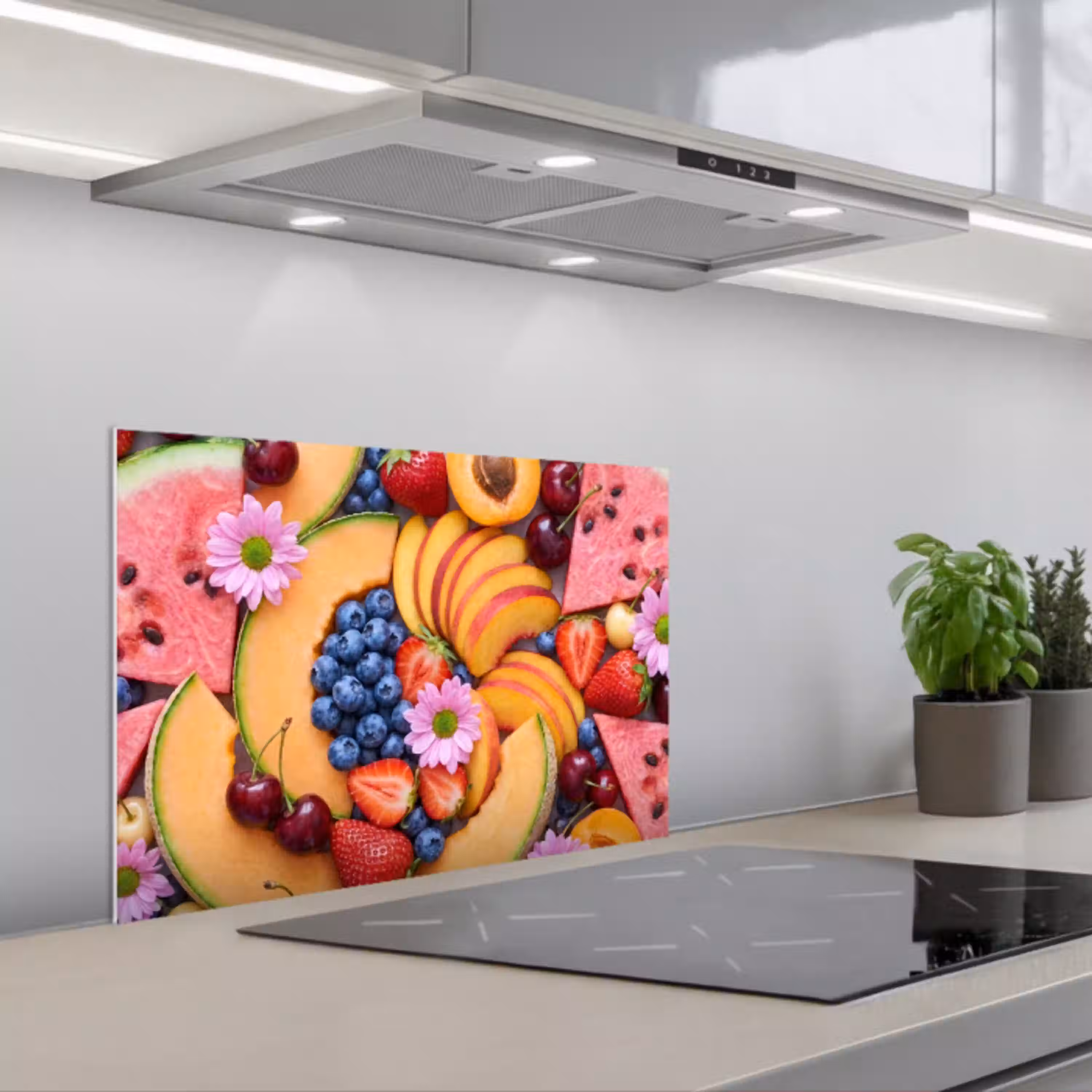 Eten - Fruit - Zomer - Kleurrijk keuken achterwand spatscherm klein -3d_schuin