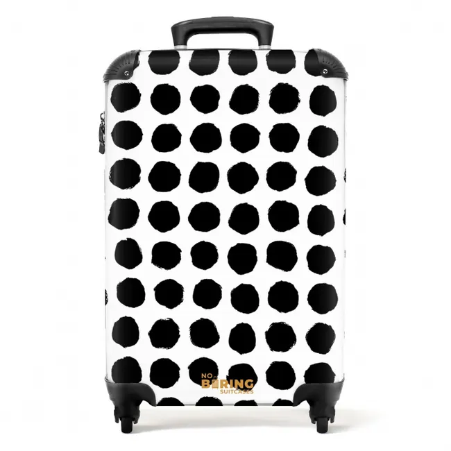 Ruwe stippen in rastervorm NBS - Handbagage koffer - Volwassenen Unisex middel -productfoto_recht
