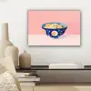 Noodles - Kom - Blauw - Illustratie canvas 2cm klein -sfeer6