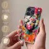 Vrouw - Kauwgom - Graffiti - Neonkleuren Telefoonhoesje iPhone 17 Pro klein -sfeer3_NL