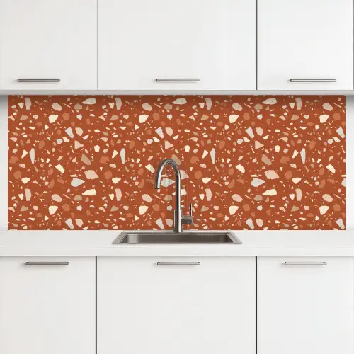 Terrazzo - Patroon - Klei keuken achterwand 2 middel 871 -3d