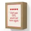 Tekst - Rood - Hartjes Light Box met kabel (Wandlamp) klein -3d