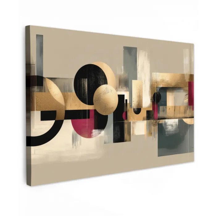 Abstract - Vormen - Beige - Texturen canvas 2cm klein -z3d
