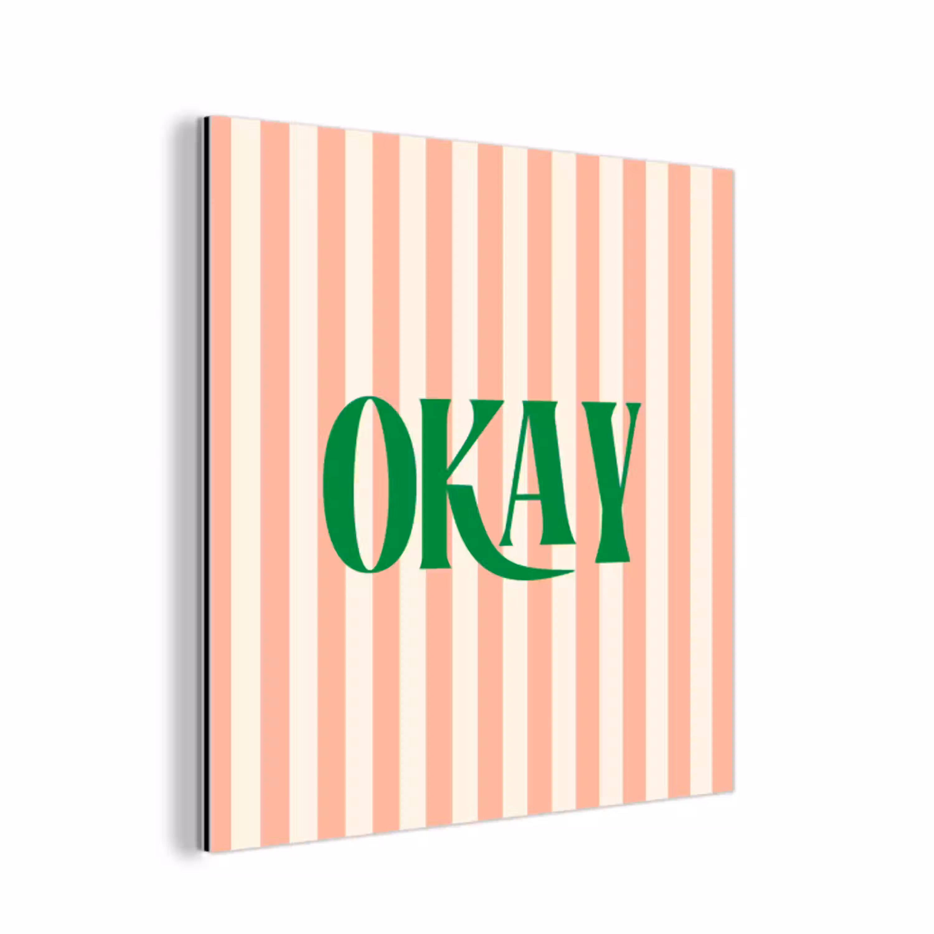 Zachtroze - Groen - Strepen - Okay aluminium wit klein -3d