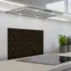 Goud - Zwart - Tunnel keuken achterwand spatscherm klein 900 -3d_schuin