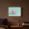Kiwi - Blauw - Surrealistisch Light Box met batterij (Wandlamp) middel -sfeer4