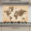 Wereldkaart - Beige - Bruin keuken achterwand spatscherm klein -3d_website