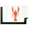 Kreeft - Waterverf - Aquarel - Oranje Inductie beschermer vinyl 3mm klein -3d