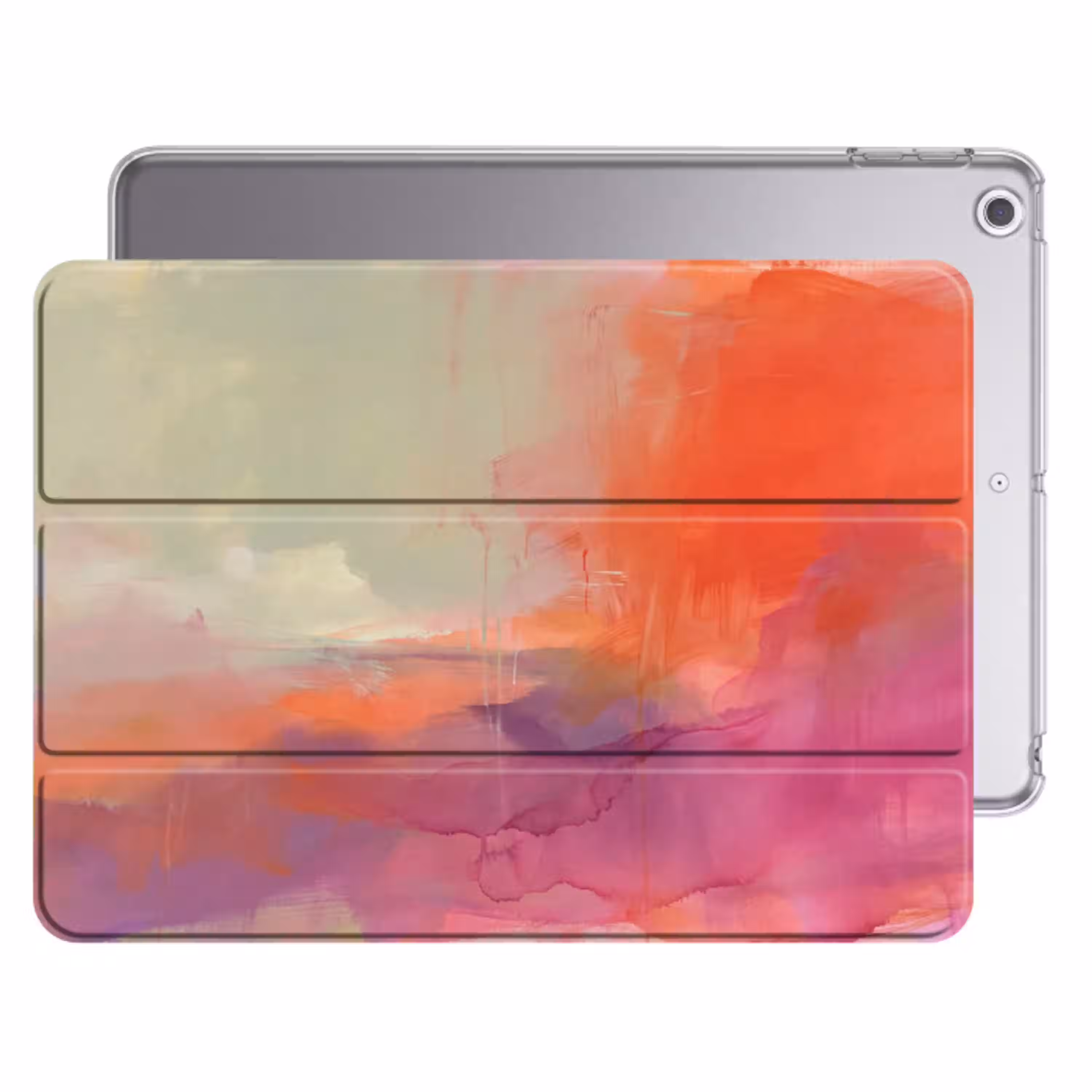 Kunst - Vloeiend - Overgangen - Oranje Apple iPad 2017 middel -threedimensional_3d_global
